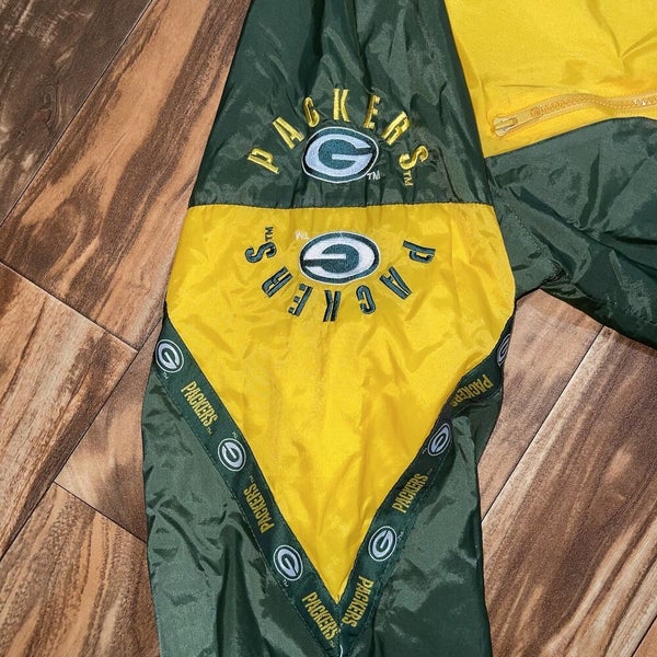 Vintage Green Bay Packers Triple Fat Goose Windbreaker Jacket Coat Men’s XL RARE