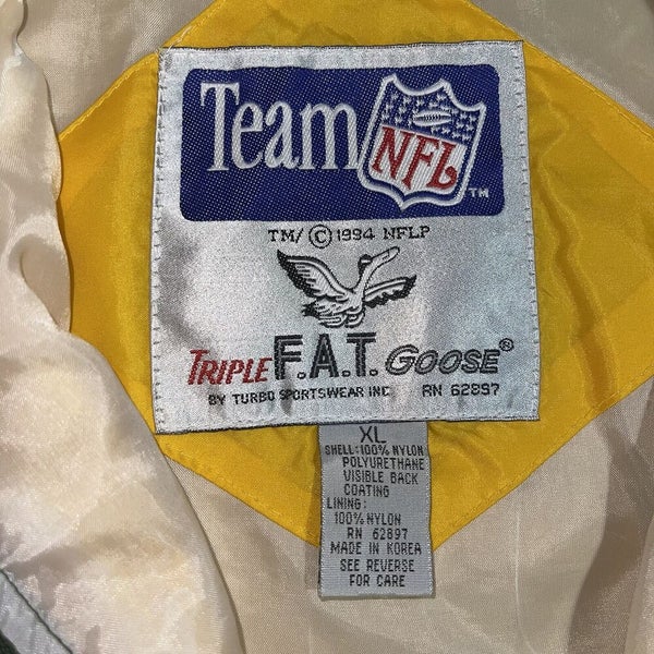 Vintage Green Bay Packers Triple Fat Goose Windbreaker Jacket Coat Men’s XL RARE