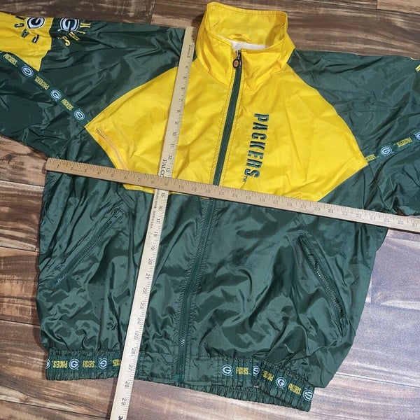 Vintage Green Bay Packers Triple Fat Goose Windbreaker Jacket Coat Men’s XL RARE