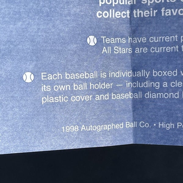 Vintage 1998 Collectors Big League Autographed Baseball