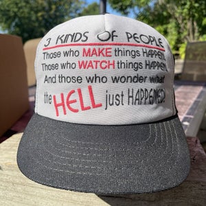 Vintage 3 KINDS of People Funny Dad Gift Novelty Trucker Mesh Foam Snapback Hat