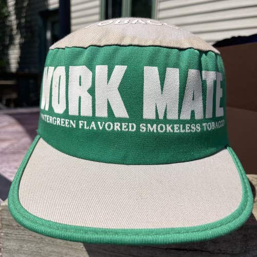 Vintage 1980s Work Mate Smokeless Tobacco Hat Painters Cap USA Rare
