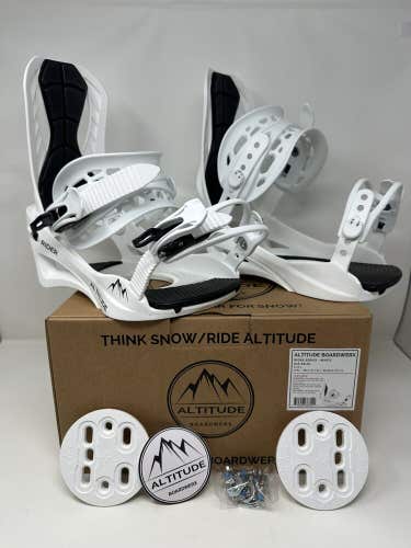 Mens ALTITUDE "RIDER" 4X4 fits BURTON 3D SNOWBOARD BINDINGS (White) L/XL