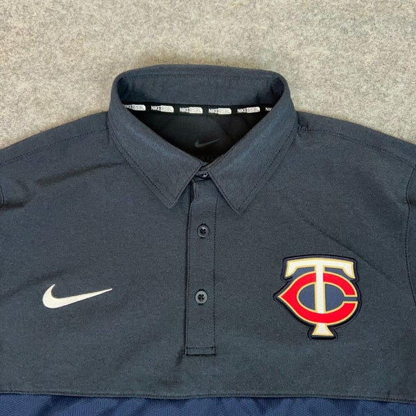 Minnesota Twins Mens Shirt Medium Navy Blue Nike Performance Baseball MLB Sports