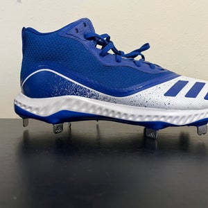 Men's Adidas Icon V Bounce Mid Metal Baseball Cleats Size 10 G28273