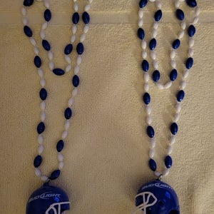 Pair of Bud Light Football Helmet Necklaces