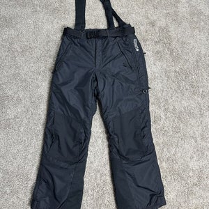 #2402 VTG COLUMBIA Mens Large Black Ski Snowboarding Pants Suspender Nylon