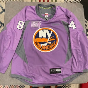 New York islanders Game issued Reebok edge 3.0 hockey fights cancer jersey
