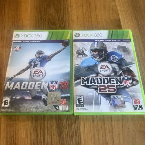 Madden NFL 16 & 25 For Microsoft Xbox 360