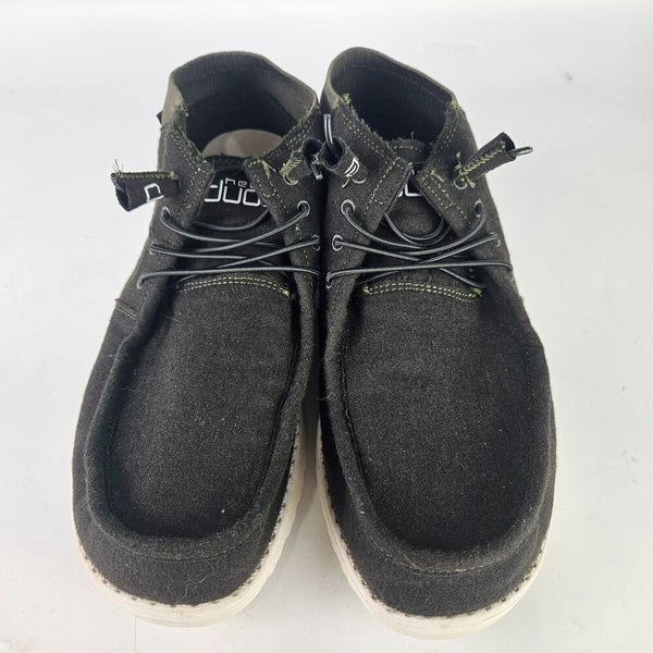 Hey Dude Wayne Forest Green Felt High Top Sneakers Shoes Men's Size: 12