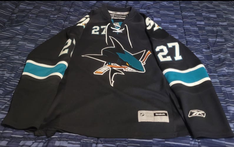 San Jose Sharks Black Armour Licensed Jersey #27 - Jeremy Roenick *Adult Small*