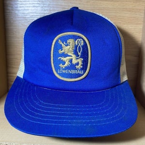 Vintage 1970s Lowenbrau Beer Snapback Hat Trucker Cap Rare Embroidered Patch