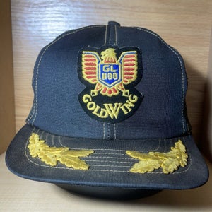 Vintage Honda GL 1100 Goldwing Motorcycle Snapback Truckers Captain Hat Cap