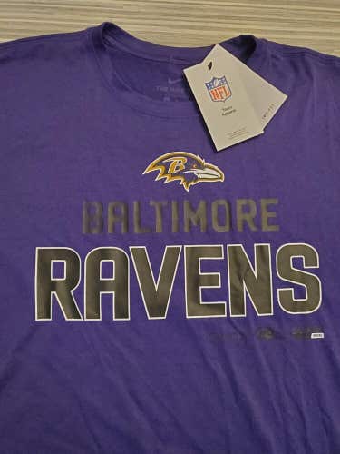 NIKE BALTIMORE RAVENS DriFit S/S Tee T-SHIRT Large Training TEAM-ISSUED NEW L