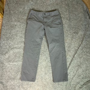 Bonobos Mens Pants 32x30 Gray Slim Straight Chino Classic Preppy Office Business