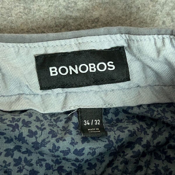 Bonobos Mens Pants 32x30 Gray Slim Straight Chino Classic Preppy Office Business