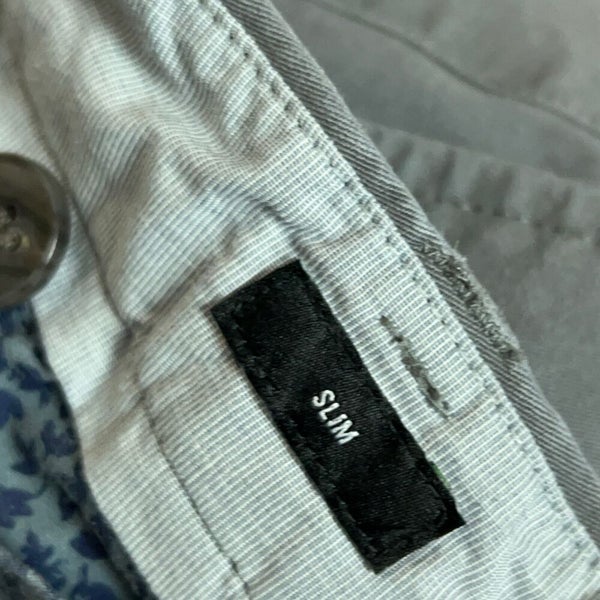 Bonobos Mens Pants 32x30 Gray Slim Straight Chino Classic Preppy Office Business