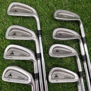 1997 TITLEIST DCI 962 IRON SET 2I,4-PW XSTIFF DYN GOLD SENSI CORE GOOD