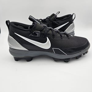 Nike Force Trout 9 Elite MCS 'Black Metallic Silver' Baseball Cleats Mens Size 12