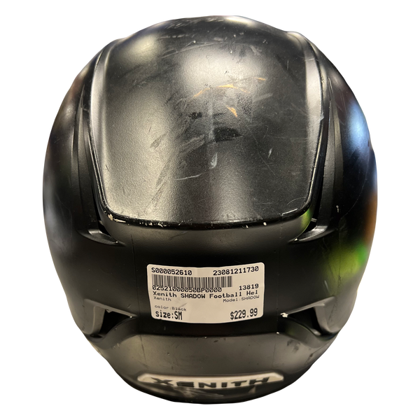 Used Xenith SHADOW FB Helmet Black SM 11730-S000052610