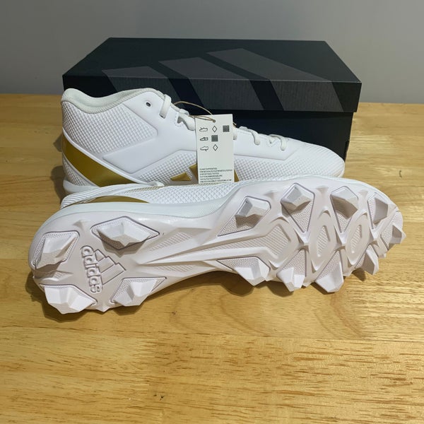 Adidas Adizero Impact.2 Molded IF5106 Boot Men White Gold Football Cleats Siz 13 Adidas Adizero Impact.2 MD Football Cleats | Mercari main image 4