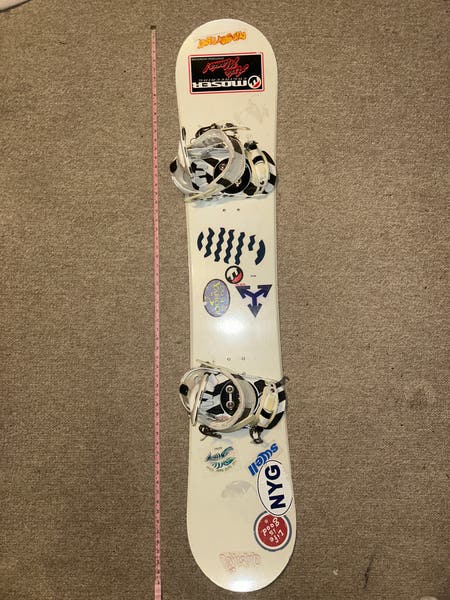 Vintage 1998 Jeff Brushie 53 Ride Snowboard With Bindings