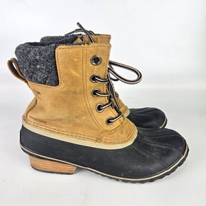Sorel Slimpack II Lace Winter Boots Duck Women Size: 9 Elk Brown Leather