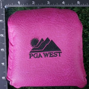 PGA WEST AM&E LADIES MALLET PUTTER HEADCOVER FUSHA / BLACK WOMENS ~ L@@K!!