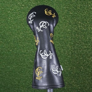AM&E CCC 1972 CARROLLWOOD COUNTRY CLUB DRIVER HEADCOVER, BLACK ~ L@@K!!