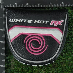 ODYSSEY WHITE HOT RX MALLET PUTTER HEADCOVER BLACK / PINK MAGNETIC CLOSURE