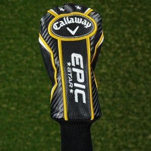 CALLAWAY EPIC STAR HYBRID HEADCOVER BLACK YELLOW CHANGEABLE NUMBERS 2H,3H,4H,5H