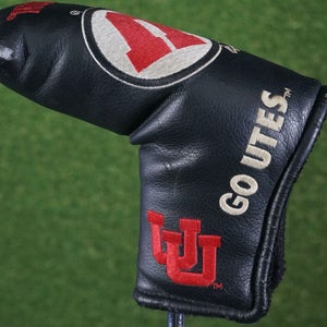 UTAH GO UTES BLADE PUTTER HEAD COVER, BLACK / WHITE / RED ~ L@@K!