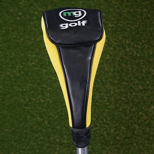 MG GOLF DRIVER HEADCOVER ZIPPER CLOSURE YELLOW / BLACK ~ L@@K!!