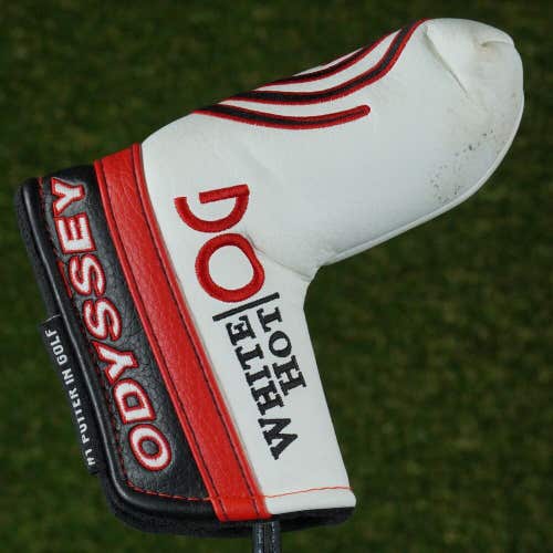 ODYSSEY WHITE HOT OG BLADE PUTTER HEADCOVER WHITE MAGNETIC CLOSURE ~ L@@K!!