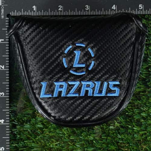 LAZRUS MALLET PUTTER HEADCOVER CARBON FIBER BLACK MAGNETIC CLOSURE ~ L@@K!!