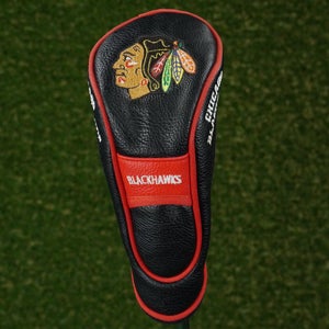 CHICAGO BLACKHAWKS GOLF HYBRID HEADCOVER BLACK / RED ~ L@@K!!