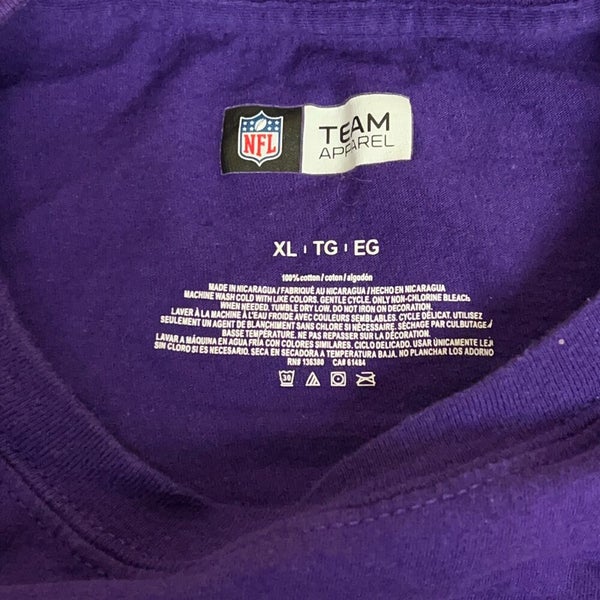 Minnesota Vikings Mens Shirt Extra Large Purple Tee T Football NFL Sports Skol