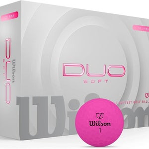 Wilson Staff 2025 Duo Soft Golf Balls - World's Softest Golf Ball - Matte Pink