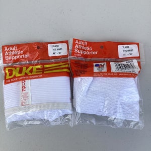 2 Pack Duke Adult Jock New White. 6733