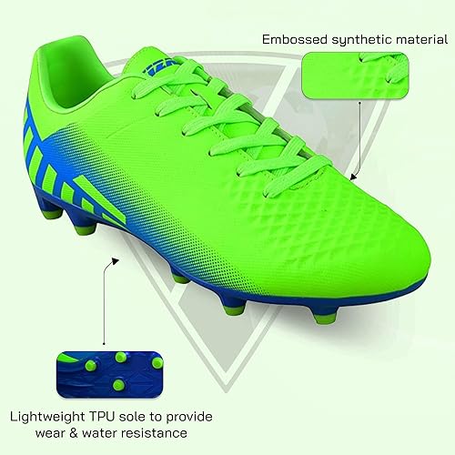 Vizari Santos Firm Ground Kids Soccer Cleats | Size-Junior-5 | VZSE93391J-5
