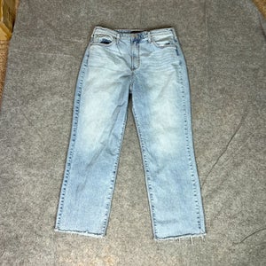 Silver Womens Jeans 33 Blue Straight Denim Pant Light Raw Hem Capsule Everyday