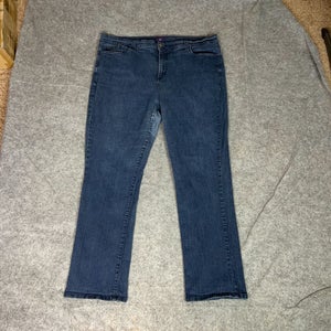 NYDJ Womens Jeans 22W Plus Blue Straight Denim Pant Lift Tuck Stretch Capsule