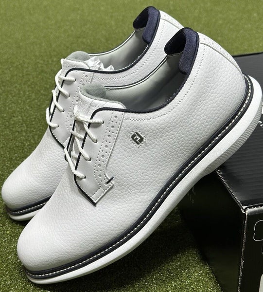 NEW FootJoy 2024 Traditions Leather Golf Shoes 57938 White/Navy - Choose Size