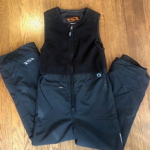 Black Size 10 Kids Unisex Obermeyer Bib Ski Pants (Used)