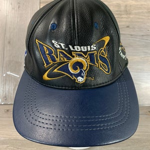 St. Louis LA Rams NFL Football Vintage Leather Strap Snapback Sports Hat/Cap