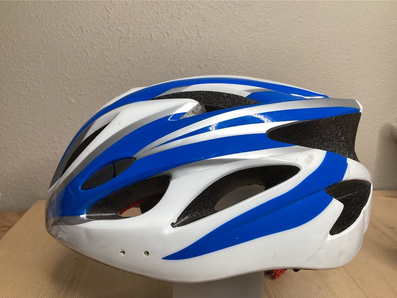 54cm-62cm Bike Helmet (Used) White & Blue | SidelineSwap | Buy and Sell on SidelineSwap 54cm-62cm Bike Helmet (Used) White & Blue | SidelineSwap | Buy and Sell on SidelineSwap