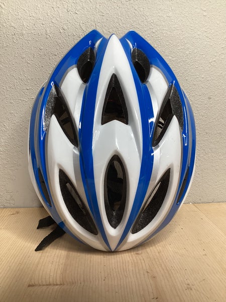 54cm-62cm Bike Helmet (Used) White & Blue