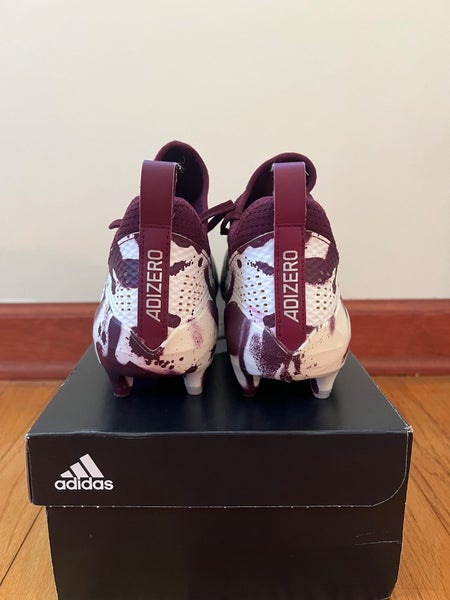 Men's New Adidas 5 Star Maroon And White Cleats
