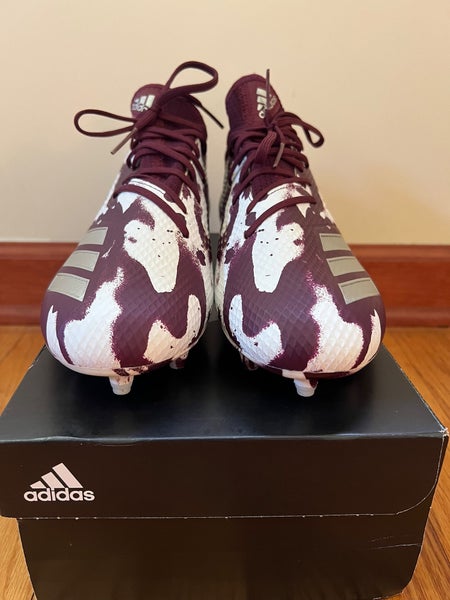 Men's New Adidas 5 Star Maroon And White Cleats