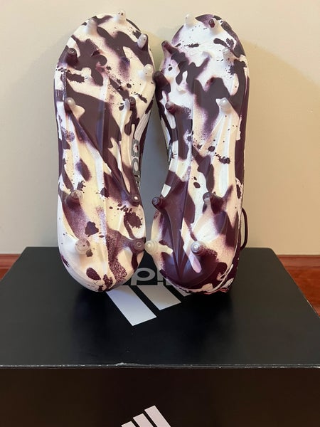 Men's New Adidas 5 Star Maroon And White Cleats